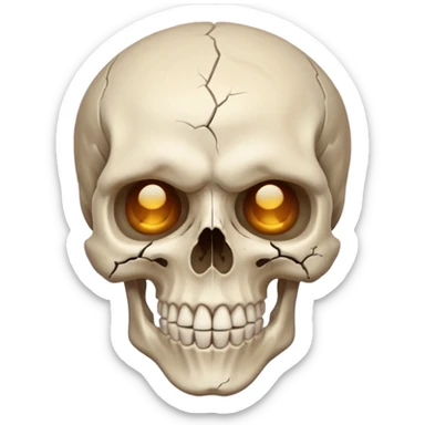 Faz uma caveira com o rosto do it sticker