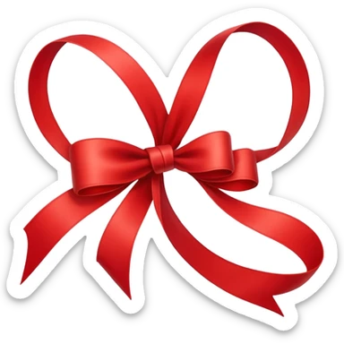 Red ribbon sticker