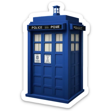 tardis the blue telephone police box sticker