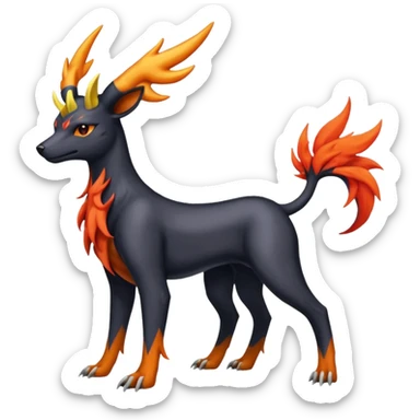 
Canine-Houndoom-Xerneas-Salandit-Noibat-Flareon-Fakémon-fusion (full body) sticker