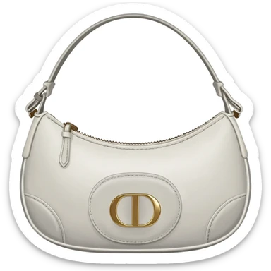 white dior printed saddle bag sticker