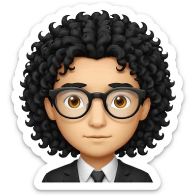 Un dragón con LENTES negros CABELLO COLOCHO Y CON FLOW  sticker