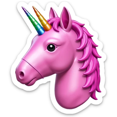   jeff koons style art pink meat  unicorn pinata  sticker