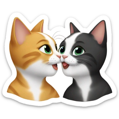 Cat kiss  sticker
