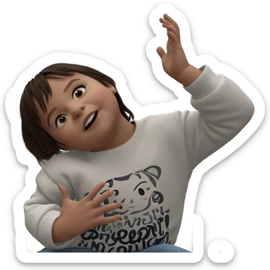 dreamy girl in white sweater sticker