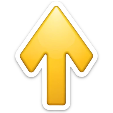 Yellow colour up arrow  sticker