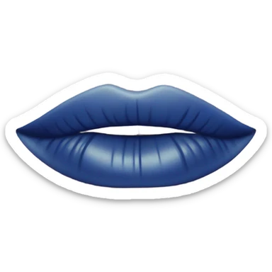 Blue lipstick sticker