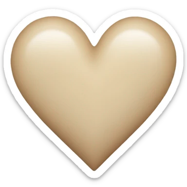 Beige heart sticker