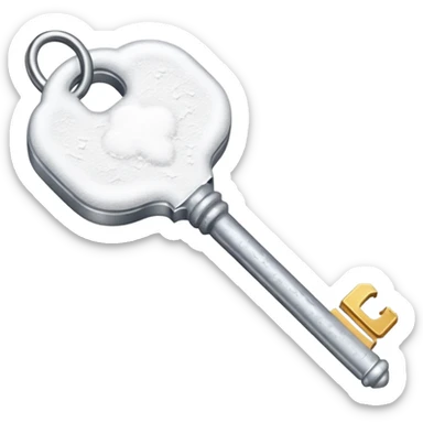 white powder on a key sticker