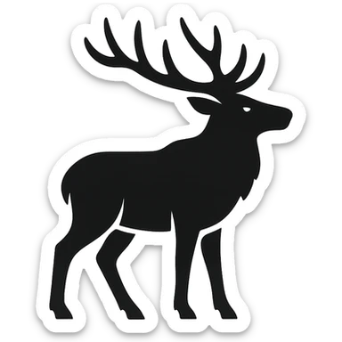 Elk icon sticker