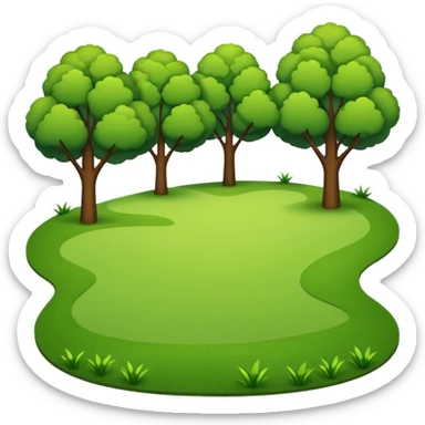 parque minimalista sticker