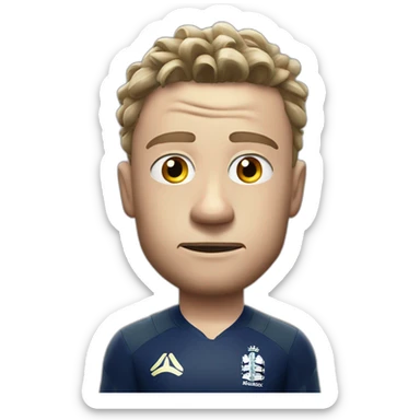 Worried jos buttler in england jersey sticker