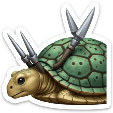 close up spurs on a turtoise sticker