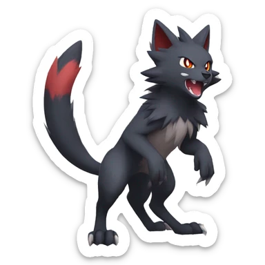 Torracat-Zoroark-Mightyena-Zorua full body sticker
