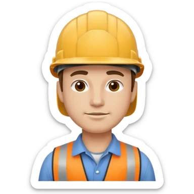 builder in a helmet sticker