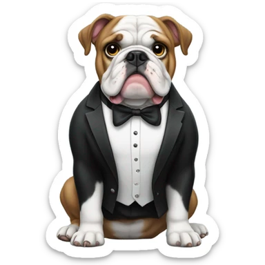 English bulldog in tuxedo  sticker