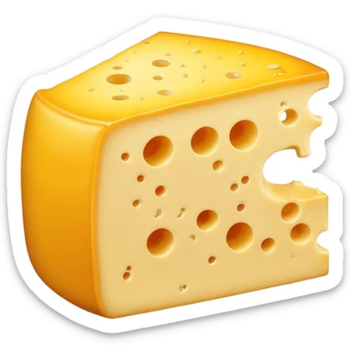 Cheese with a toupe sticker