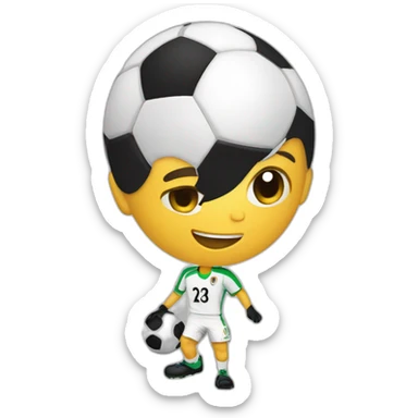 futbolista con balón sticker