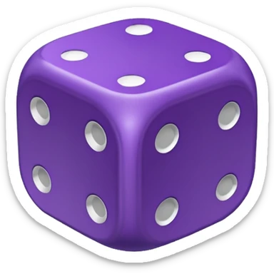 purple dice fly sticker