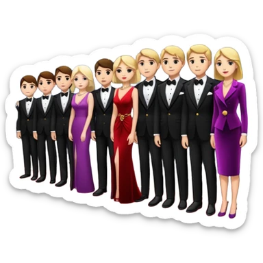 long queue behind the velvet rope, outside a nightclub sticker