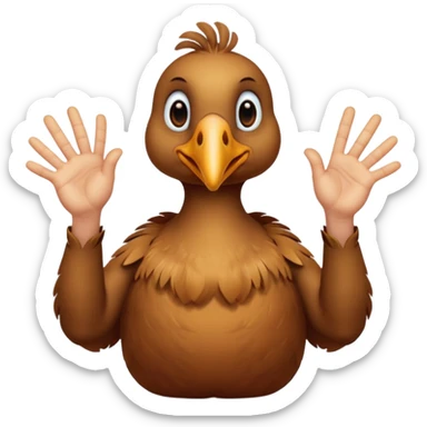 dodo crossing fingers sticker