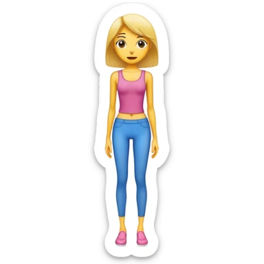 a lady that is skinny sticker