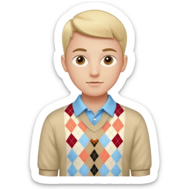 Make me a preppy aesthetic sticker