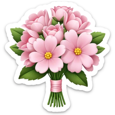 pale pink flower bouquet  sticker