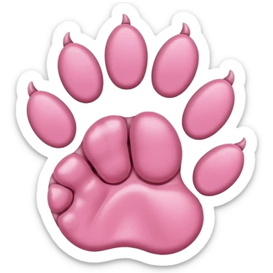 Cat paw with six toes sticker