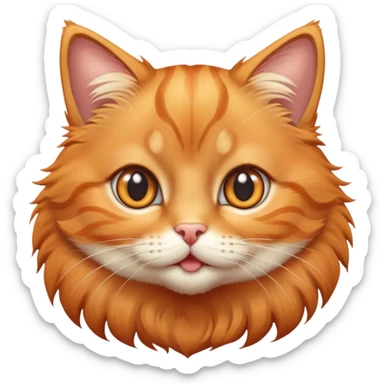 Cute orange tabby cat with big expressive eyes sticker