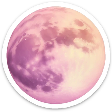 pastel pink moon sticker