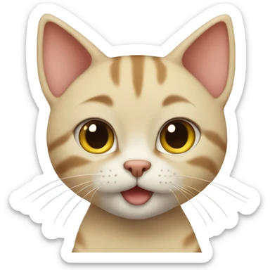 Cute khao manee cat sticker