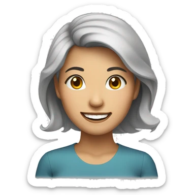 Vietnamese woman smiling sticker