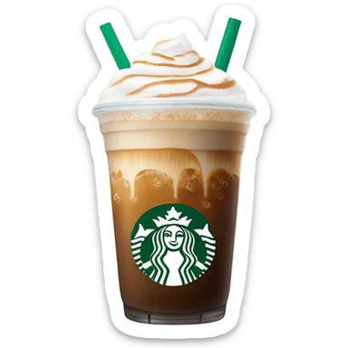 Starbucks iced latte sticker
