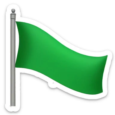 Green flag sticker
