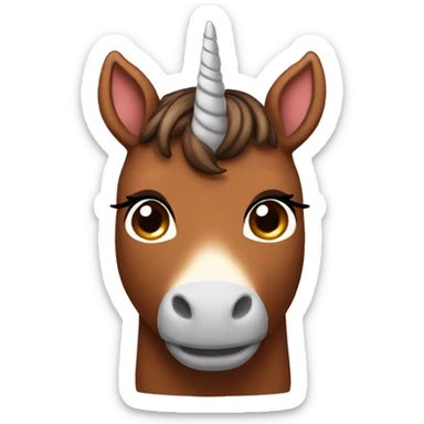Brown unicorn  sticker