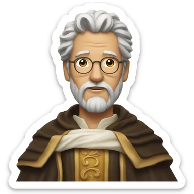 A Potter king sitted in attitude  sticker