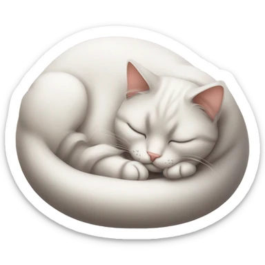 Cat napping sticker