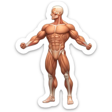 Muscle anatomy sticker
