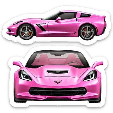 corvette pink sticker