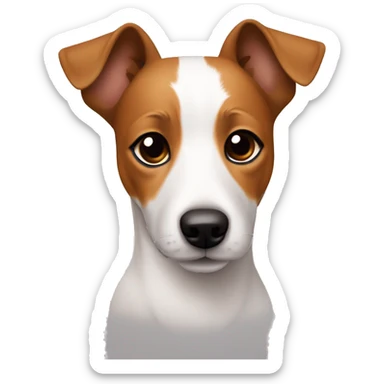 perro jack russel con manchas color caramelo sticker