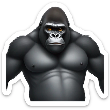 gorilla with fart cloud behind him sticker