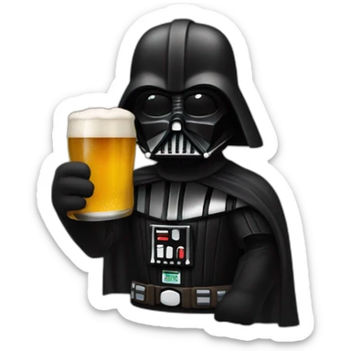 Dark Vador qui bois une bière sticker
