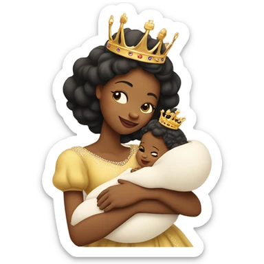 Queen with a newborn baby sticker