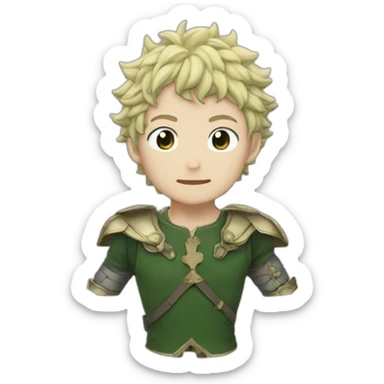 Trebol de 5 hojas de black clover sticker