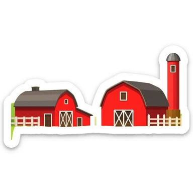 Farm city sticker