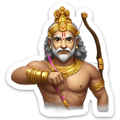 Shri ram ji with bow and arrow sticker
