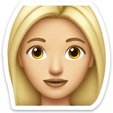 Woman blonde taking a botox injection  sticker