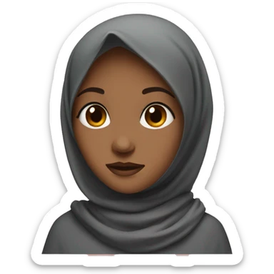 Girl warring a real hijab sticker