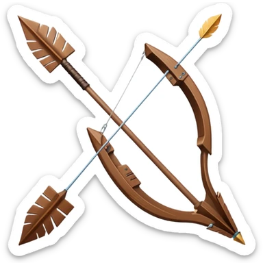 Arrow frozen mid-release, bow vibrating sticker